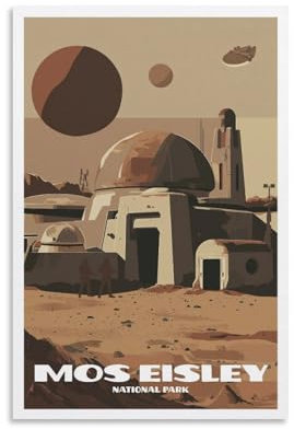Poster, Motiv: Mos Eisley, Star The Wars, für Zimmer, ästhetische Leinwand, Badezimmer, Wanddekoration, Fotodrucke, 30 x 45 cm