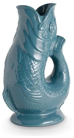 Wade Fish Jug, Earthenware, Iconic UK Heritage, Made in Stoke-on-Trent, 0.6L, Agave