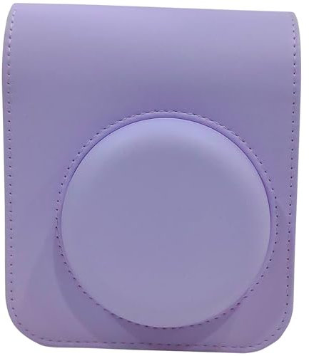 Hxdzieory Instant instax mini 12 Camera Protective Case PU Leather Lilac Purple