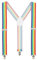 KarneLux Hosenträger für Damen und Herren Verstellbar - Accessoire für Karneval, Fasching, Halloween und Mottopartys (Regenbogen)