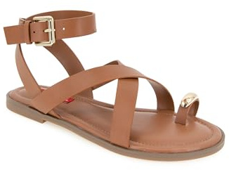 UNIONBAY Women's Iesha Flat Sandal, Tan, 4 UK