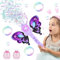 Weinsamkeit Machine à Bulles pour Enfants avec Lumière & Musique, Baguette Magique à Bulles avec Solution, Idéal comme Cadeau Fille dès 3 4 5 6 7 8 Ans – Pourpre
