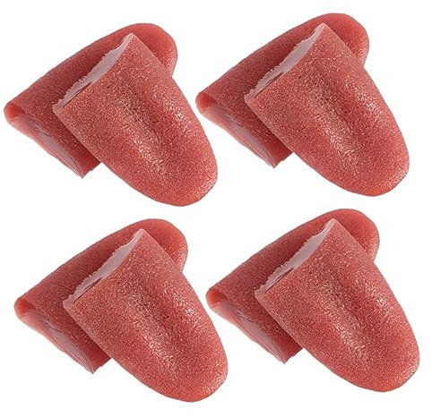 HEMOTON 8 Stück Fake Zungen Po Mini Dekoration Aufkleber Pad Griffe Halloween Haarspangen Halloween Kunstblut Make Up Set Dekoratives Zubehör Vampirzähne Kurbelglocke Figur