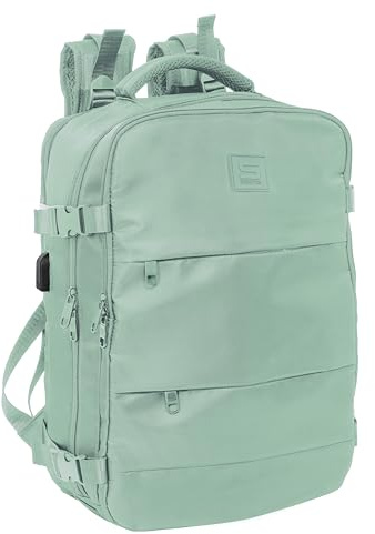 safta Kabinenreiserucksack für 39,6 cm (15,6 Zoll) Laptop, ideal für Jugendliche verschiedener Altersgruppen, bequem und vielseitig, Qualität und Widerstandsfähigkeit, 29 x 19 x 44 cm, hellblau, M