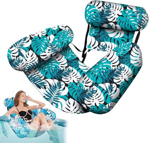 Zunishaone Hängematte Float, Hängemattenpool Float - Aufblasbare Pool -Hängematte schwimmt für Erwachsene,Lounge Stuhl mit Rückenlehne, Satteldrifter -Floß, Schwimmen im Freien für das Beach Lake
