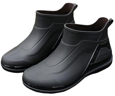 Stivali Uomo Pioggia Comode Invernali Stivaletti Gomma Bassi Leggere Eleganti Scarpe Da Giardino Antiscivolo Stivali Antipioggia In Pvc Moda Stivaletto Impermeabili Giardinaggio Scarponcini Wellies