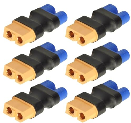 Obotsnoi 6 Stück EC5 Adapter-Stecker, nicht löten erforderlich, für FPV-Quadcopter-Modelle, Batterieanschlüsse