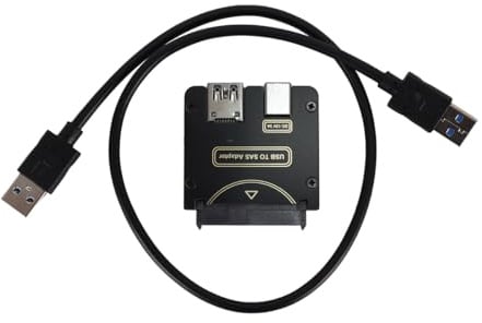 DUZEPA Adattatore per disco rigido SAS 29 pin SFF-8482 a USB 3.0 per Win7/10/11 e Linux