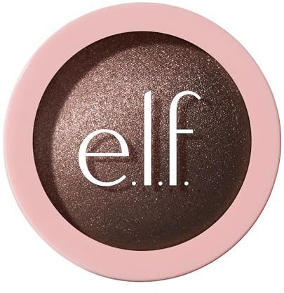 e.l.f. Halo Glow Silky Powder Highlighter, langanhaltendes, strahlendes Finish mit Mikro-Schimmer, bröckelt nicht, vegan und tierversuchsfrei, Bronzed Baddie