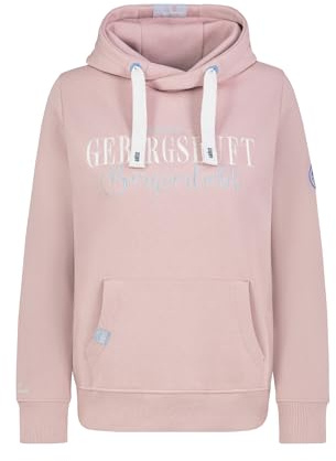 Sublevel Damen Hoodie Kapuzenpullover mit Berg Stickerei Middle-Rose XXL