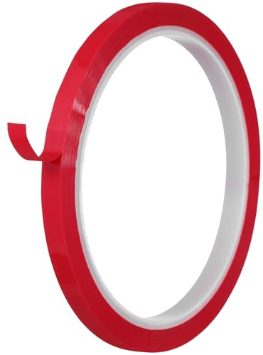 Auto Dekorstreifen, 1 Rolle, Polyester, Rot, 3300x0,6x0,6cm | Handanwendung, Glänzende Oberfläche, für Autotüren, Motorrad Tanks, Selbstgemacht Deko und Stilvolle Linien