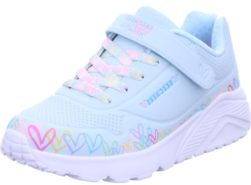 Skechers 314091L LBMT UNO Lite - Heart Craze, Mädchen Klettschuhe in blau - Gr. 33