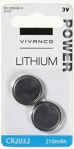 Vivanco CR2032 Lithium Batterie (Knopfzelle), 2 stück