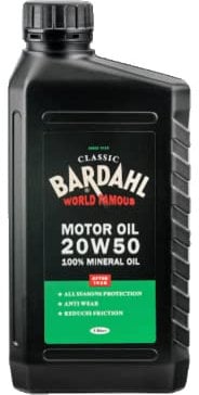 Bardahl - Classic Motor Oil SAE 20W50, 100% Minerale per Lubrificante Motori Benzina (anche GPL), con o senza turbocompressore, 1 Litro, 1 Litro