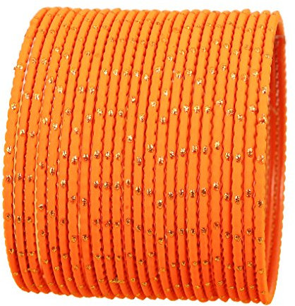 Touchstone Bangle Collection exklusive Glasur Designer Schmuck spezielle Armreifen Armbänder für Damen 2.75 Set 2 Möhre orange