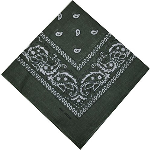 Bandana Halstuch Biker 1er 3er 6er 12er Pack Nikki Tuch Schal Paisley Kopftuch 100% Baumwolle 25 Farben