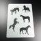 Schablone Pferd Hengst 5 Pferde Motive Reiten - BV11