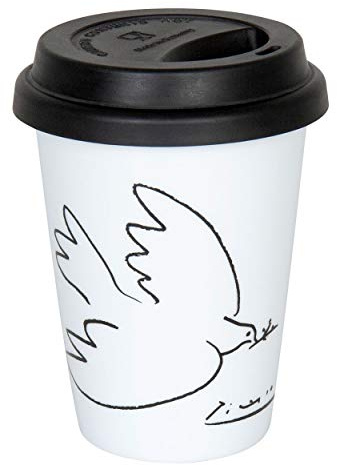 Könitz Picasso La Colombe Coffee to Go Mug mit Deckel, Becher, Kaffeebecher, Porzellan, 380 ml, 11 5 162 0210
