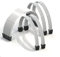 LINKUP - AVA 30cm PSU Cable Extension Sleeved Custom Mod GPU PC Braided w/Comb Kit | 1 x 24 P (20+4) | 2 x 8 P (4+4) CPU | 2 x 8 P (6+2) GPU set | 300mm - White