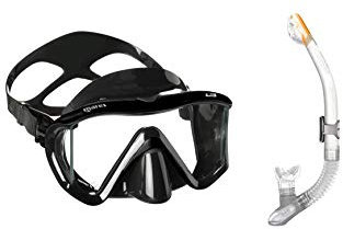 Mares i3 + Ergo Dry Maskenset Schnorchelset (schwarz/klar)