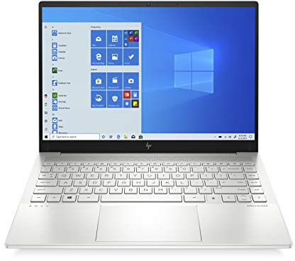 HP ENVY 14-eb0252ng (14 Zoll / WXGA IPS) Laptop (Intel Core i5-1135G7, 8GB DDR4 RAM, 1TB SSD, Intel Iris Xe Grafik, Windows 10, QWERTZ-Layout, Wifi 6 + BT 5) silber, Fingerprintsensor