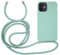 MyGadget Handykette für iPhone 12 Mini - [ Hülle mit verstellbaren Band ] - TPU Handyhülle mit Handyband zum Umhängen - Kordel Schnur Case Schutzhülle - Mintgrün