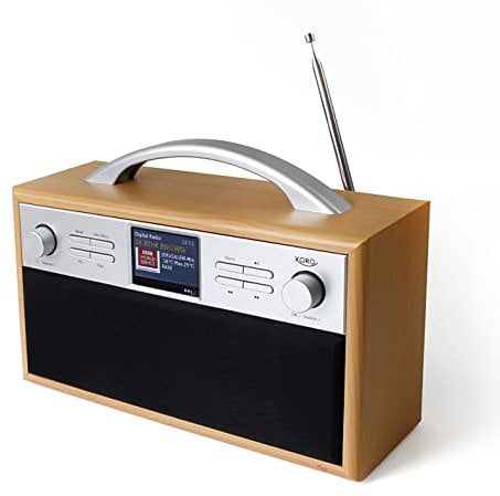XORO DAB 250IR - tragbares DAB+/FM/Internetradio mit WLAN, Bluetooth, Spotify Connect, Podcast, 2.4 Zoll Farbdisplay, Weckfunktion, APP-Steuerung, Teleskopantenne