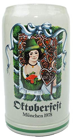 Steinfixx® - Original Oktoberfestkrug 1978 I Jahrgangskrug I Jahreskrug I Wiesnkrug I Sammlerkrug