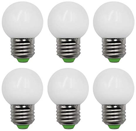 BROLSKUN E27 G45 Schraubsockel LED Lampe 3W (40 Watt Halogen Glühbirne Äquivalent) AC 220V-240V Nicht Dimmbar natur weiß 4000K,6er-Pack[MEHRWEG]