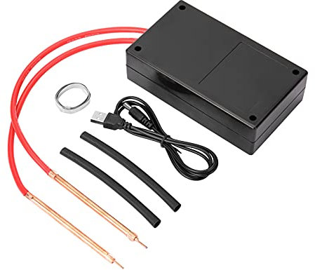 Ticfox Saldatore a Punti, Saldatore a Punti A Batteria Saldatrice a Punti Portatile Portatile a 6 Marce Mini Saldatrice a Punti Regolabile Pistola per Batteria 18650 il Pacco Batterie fai da te