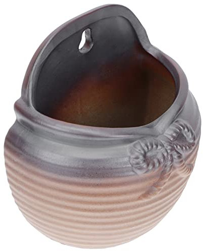Happyyami 1 Pc Pot De Fleurs Mural en Céramique Jardinières Murales pour L'extérieur Jardinière Succulente Murale Pot De Fleur Garde-Corps Plante Murale Succulentes Vertical Poterie