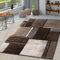 TT Home Wohnzimmer Teppich Kurzflor Abstrakt Geometrisch Design Used Look Modern, Farbe:Grau Beige Braun, Größe:80x300 cm