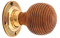 Infinity Decor Pure Ebony Wood and Rose Wood Door Knobs/Beehive Wooden Door Knob/Country Cottage Period Home Door Handles Aged Brass Finish (Rosewood Beehive)