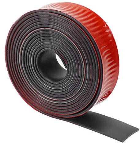 Vefhby Gummistreifen Selbstklebend Gummimatte 25mm(B) x 1.5mm(D) x 3m(L) Neopren Gummimatten Gummiplatte Vollgummi Gummiprofil für Dichtungen Abdeckung DIY Anti-Vibration Anti-Rutsch