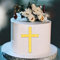 ENYACOS Kreuz tortendeko kommunion cake topper taufe gold tortendeko konfirmation cake topper acryl erstkommunion für mädchen und junge kommunion dekoration (A)