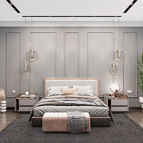 Birdeco Premade Wall Molding, Ready to Assemble Wainscoting Panels, Installed with Glue, Pre-Cut Chair Rail Molding Trim for Home and Office Interrior Wall Decor, DIY, (5 Frames, NOT Peel and Stick)