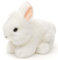 Uni-Toys - Angorakaninchen weiß, liegend - 18 cm (Länge) - Plüsch-Hase, Kaninchen - Plüschtier, Kuscheltier