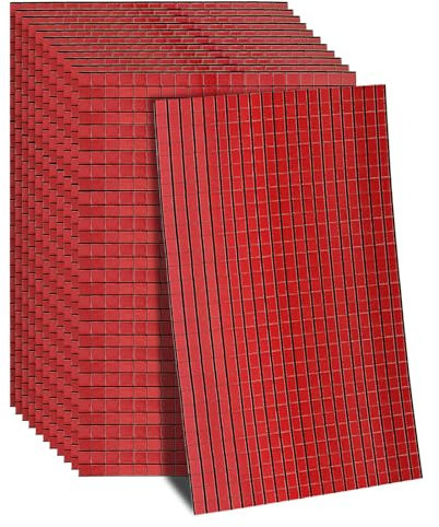 sourcing map 7200 Stück Glas Spiegel Disco Ball Fliesen Selbstklebende Rote Spiegel Mosaik Fliesen 5 x 5mm für Disco Ball, DIY Handwerk, KTV Dekoration 12 Blatt