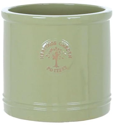 Woodlodge 20cm Mint Green Glazed Heritage Cylinder Pot