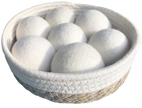 Wool Dryer Balls 7-Pack-XL Size, Speed Up Drying, Reusable, Premium Natural Wool, Reduces Clothing Wrinkles and Anti - Tangling for Laundry, Static Free, Ideal for All Laundry Loads