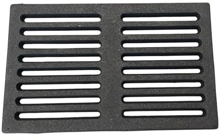 Griglia in Ghisa per Camino 31,3x19,5 cm Griglia Caduta Cenere e Aerazione Spessore 1 cm Per Focolari, Stufe a Legna e Camini Cod. GA313195
