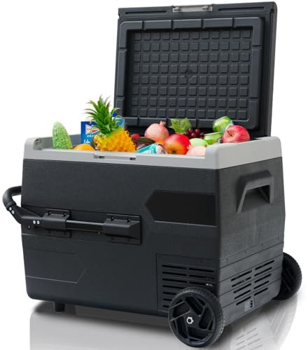 SMETA 65 Litre Portable Car Fridge Freezer 12/24V Car Refrigerator Cooler Box,Electric Mini Fridge Freezer for Camping Campervan, Vehicle, Truck, RV, Boat, Travel, Pinic, -20°C-20°C