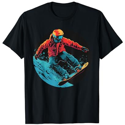 Lustiges Snowboard Wintersport Kostüm T-Shirt