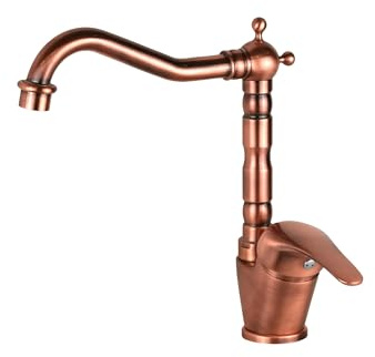 Pollini Acqua Design - Miscelatore Cucina Colore Rame con Canna orientabile Pollini England MXBMC5TR3RA - RUB12566 - Rame