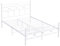 Panana Metal Bed Quality Frame King Size Metal Platform Bed Frame with Headboard Mattress Foundation(5FT,White)