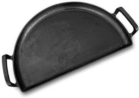 SnS Grills Slow ‘N Sear Cast Iron Drip 'N Griddle Pan 18, 3-in-1 Versatile Grill Accessory for Searing, Griddle and Drippings - Fits Weber & other 18” Kettle Grills