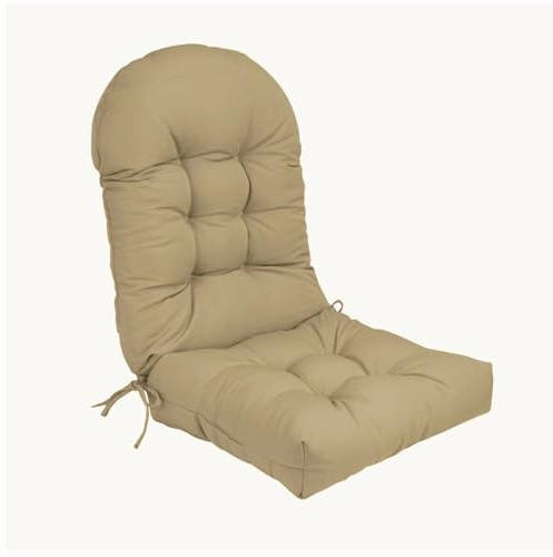 Hochrücken Adirondack Stuhlkissen, wasserdichte Schaukelstuhlkissen, Terrassekissen für Möbel im Freien,Khaki