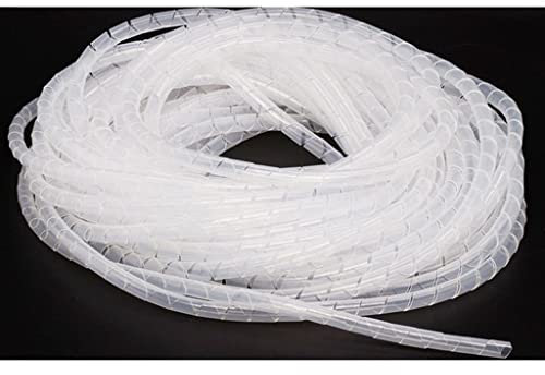 WEITINGKKK Cable Management Sleeve cable trunking, Spiral Wire Wrap Organzier Winding Pipe Line Bundle Mangement Hose, For TV Wire Computer Cable On Home Or Office s Tube(Clear,10mmx8m)
