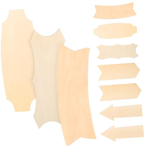 EXCEART 1 Ensemble De Panneaux De Direction En Bois Panneau De Bienvenue Inachevé Plaque En Bois Inachevé Découpes En ées Planches De Artisanales Plaque De