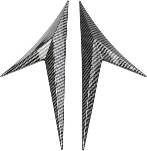 LANAZU Auto Lufteinlässe Außen Dekorative Für Audi S6 A6 C6 4F 2006–2011, Seitenschlitze Für Autos Dekoration Aufkleber Lüftungsabdeckung Kotflügel,C-Carbon Fiber Color